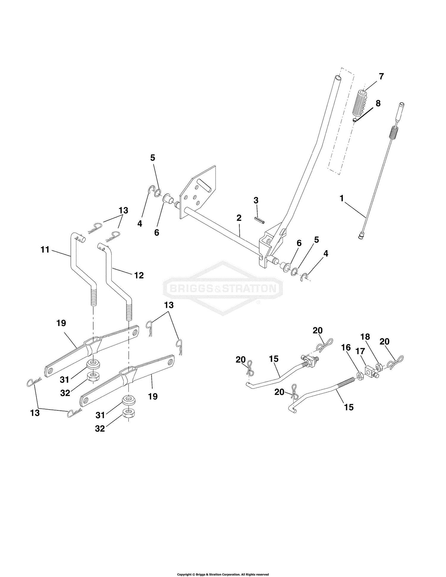 murray 42 inch riding mower parts diagram