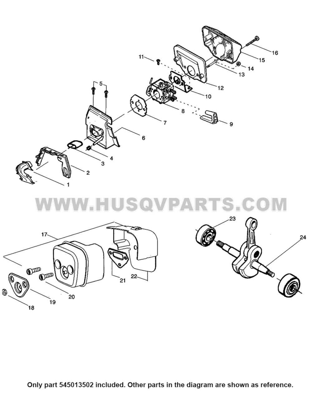 husqvarna 288xp parts diagram