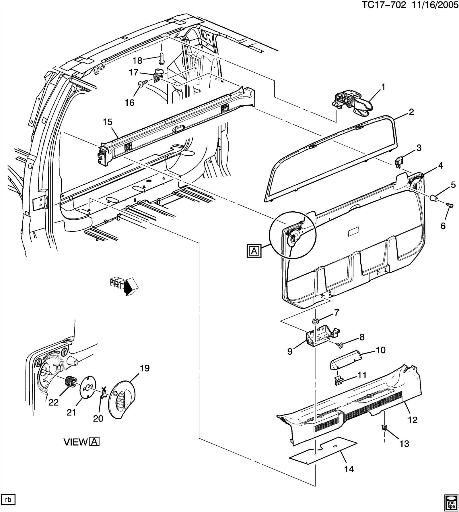 2004 chevy avalanche parts diagram