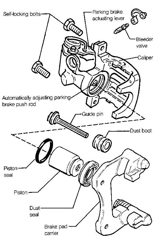 brake caliper parts diagram