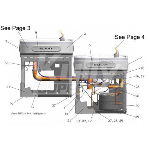 oasis water fountain parts diagram