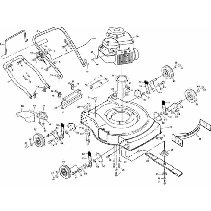 milwaukee lawn mower parts diagram