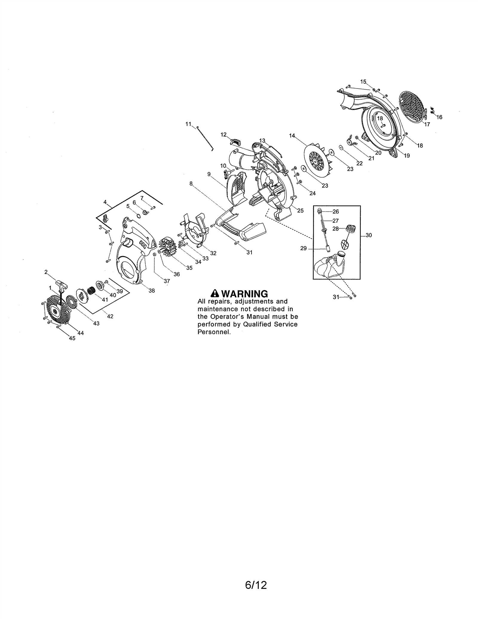 husqvarna snowblower parts diagram