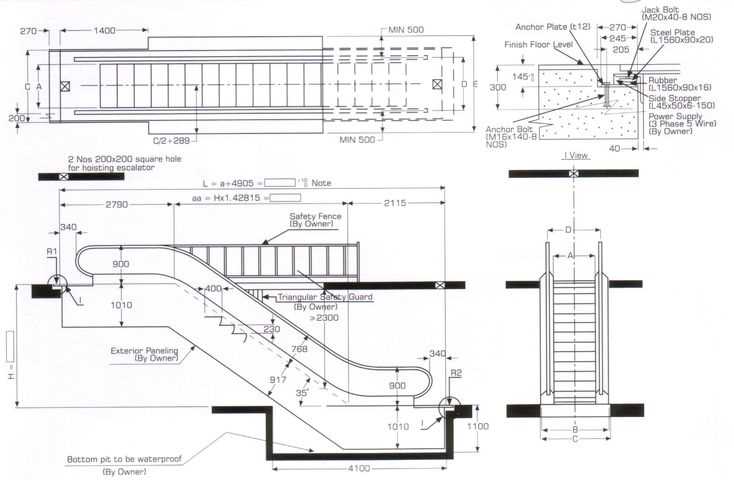 schematic diagram escalator parts