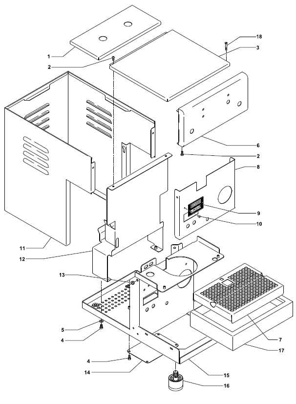 commercial espresso machine parts diagram