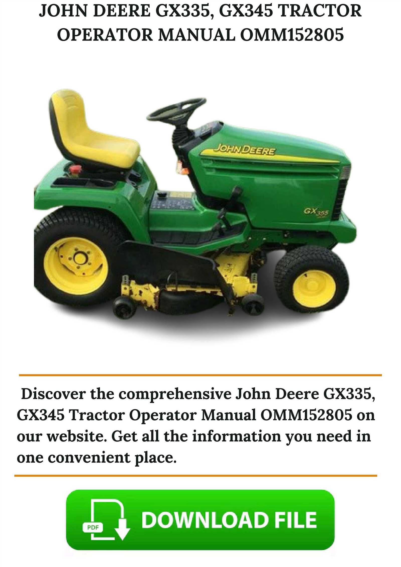 john deere gx335 parts diagram