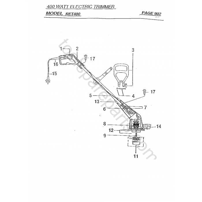 ryobi electric lawn mower parts diagram