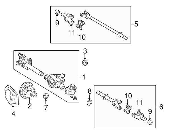 2005 ford f250 front axle parts diagram