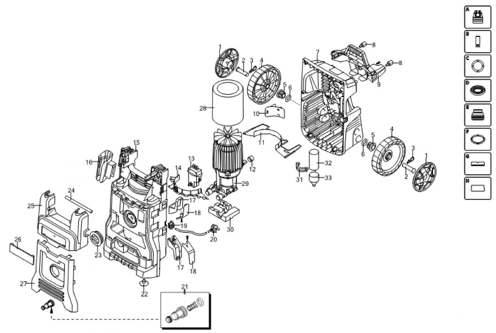 dewalt pressure washer parts diagram