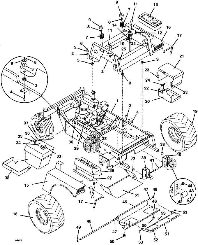 walker lawn mower parts diagram