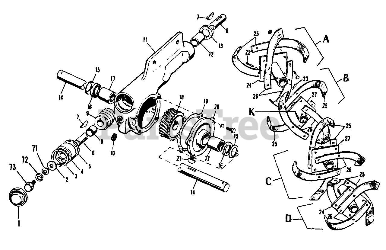 ford dana 44 front axle parts diagram