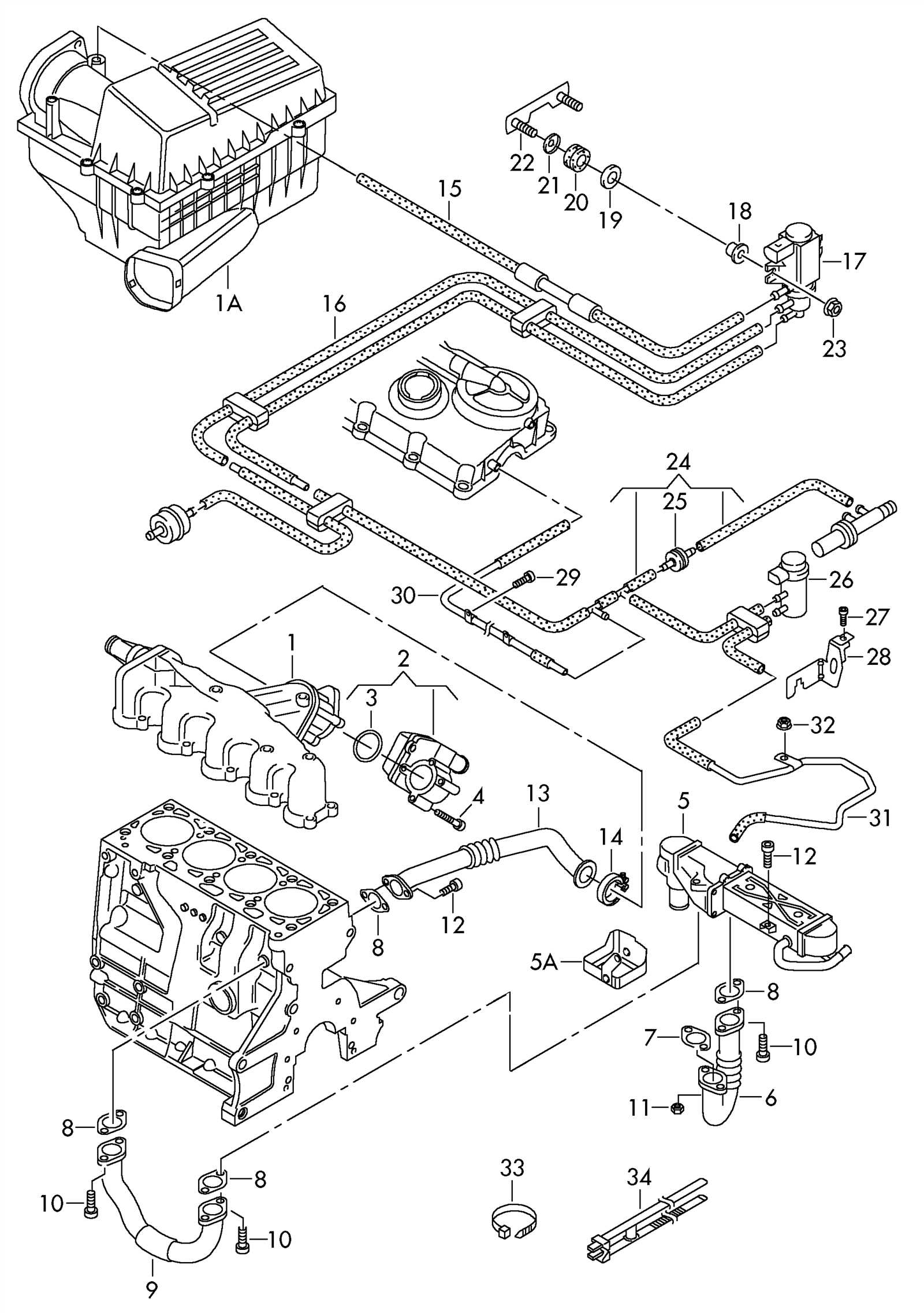 vw engine parts diagram