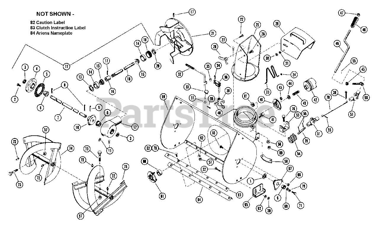 parts diagram for ariens snowblower