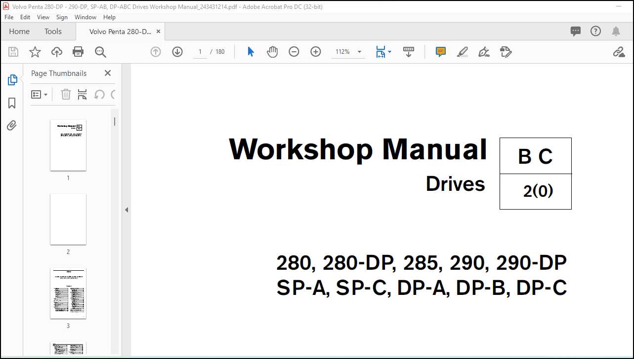 volvo penta 290 dp outdrive parts diagram