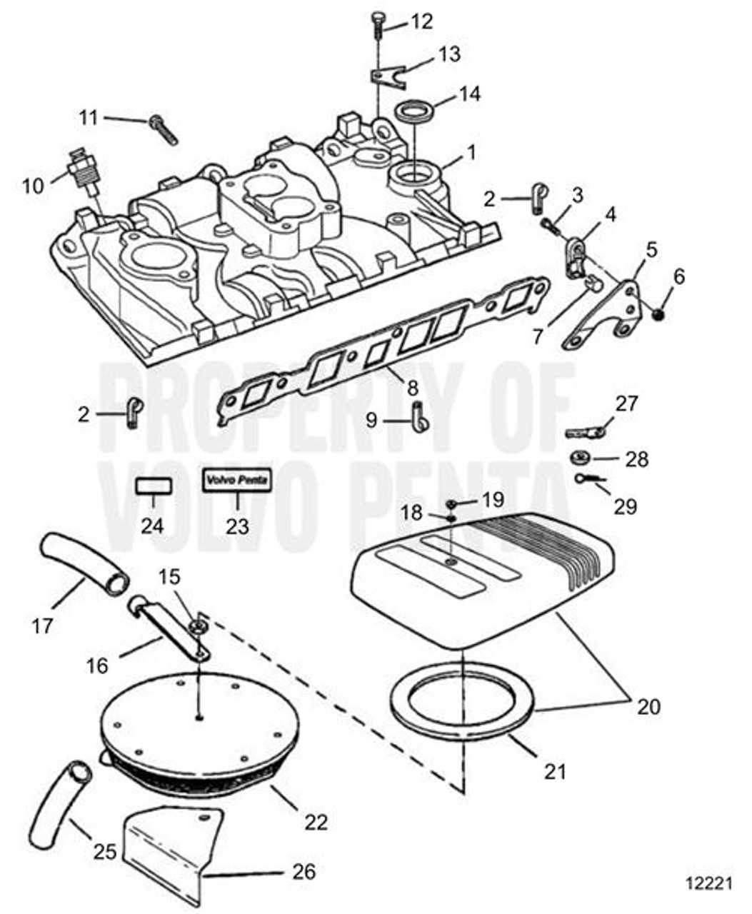 volvo penta 4.3 parts diagram