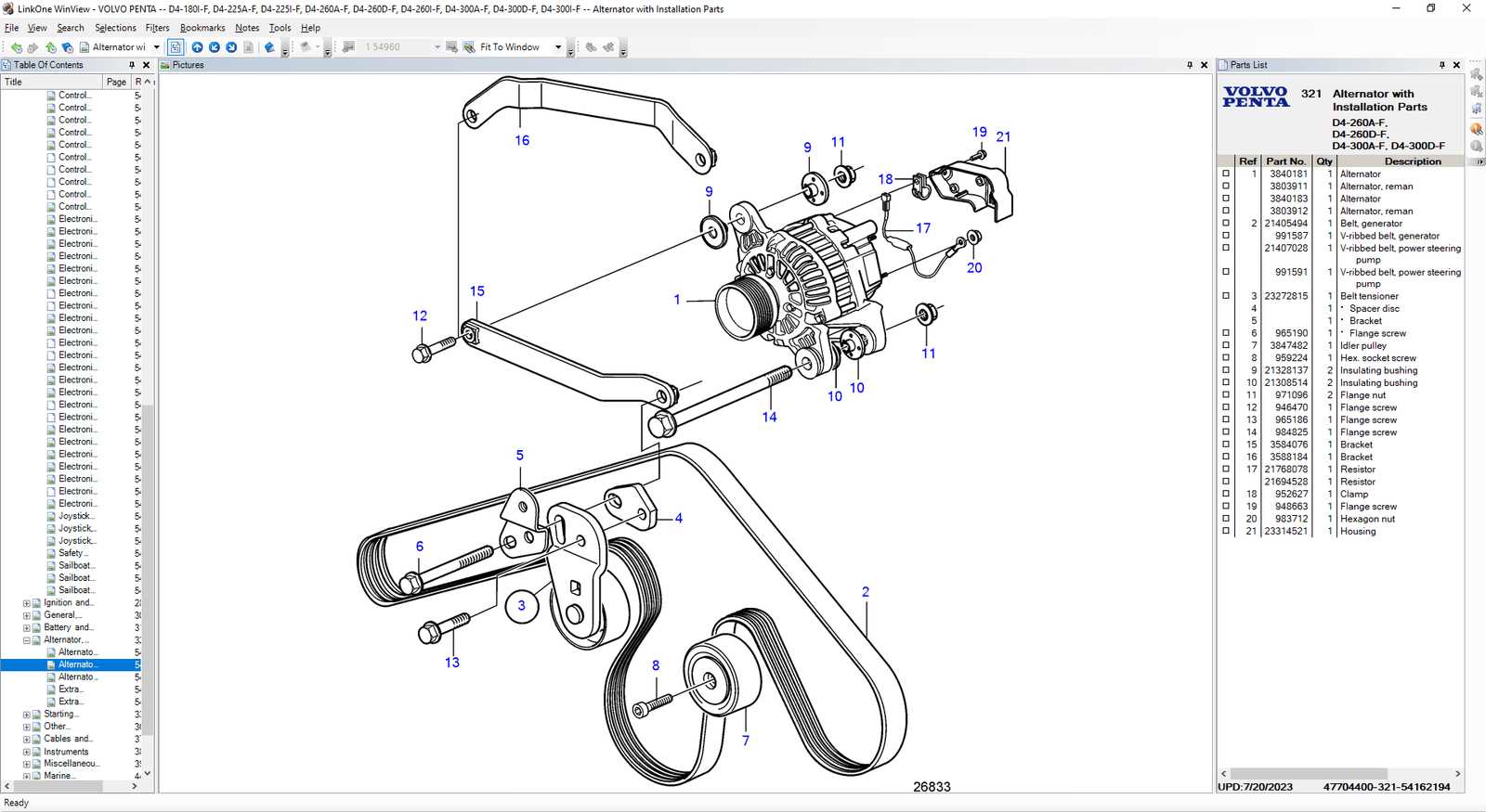 volvo penta dps a parts diagram