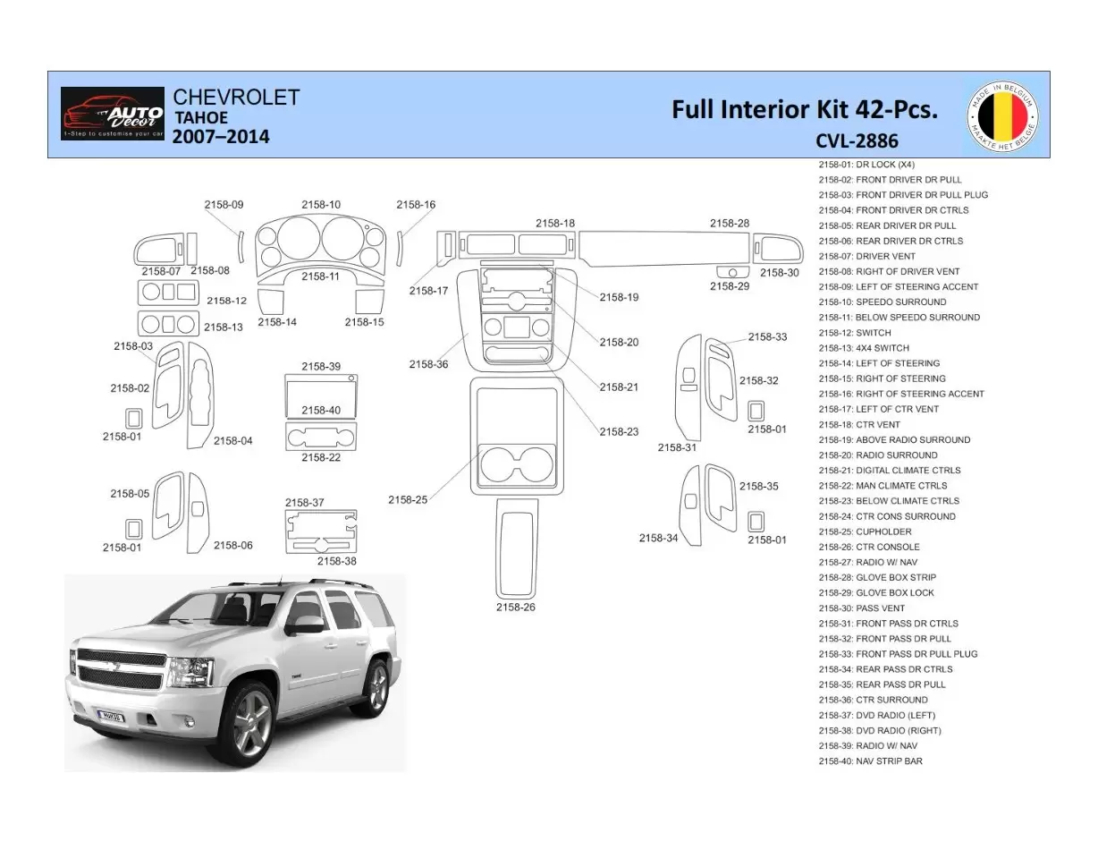 chevrolet tahoe parts diagram