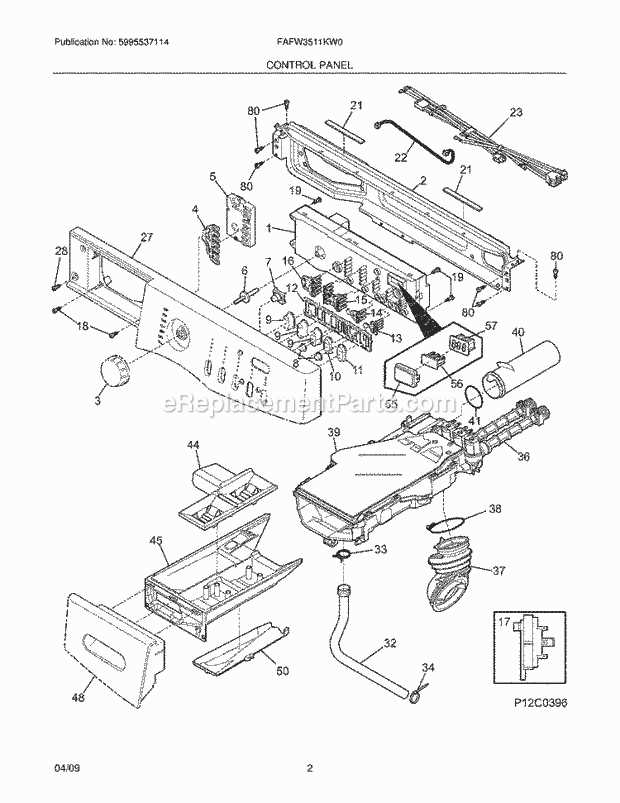 frigidaire efwc519 parts diagram