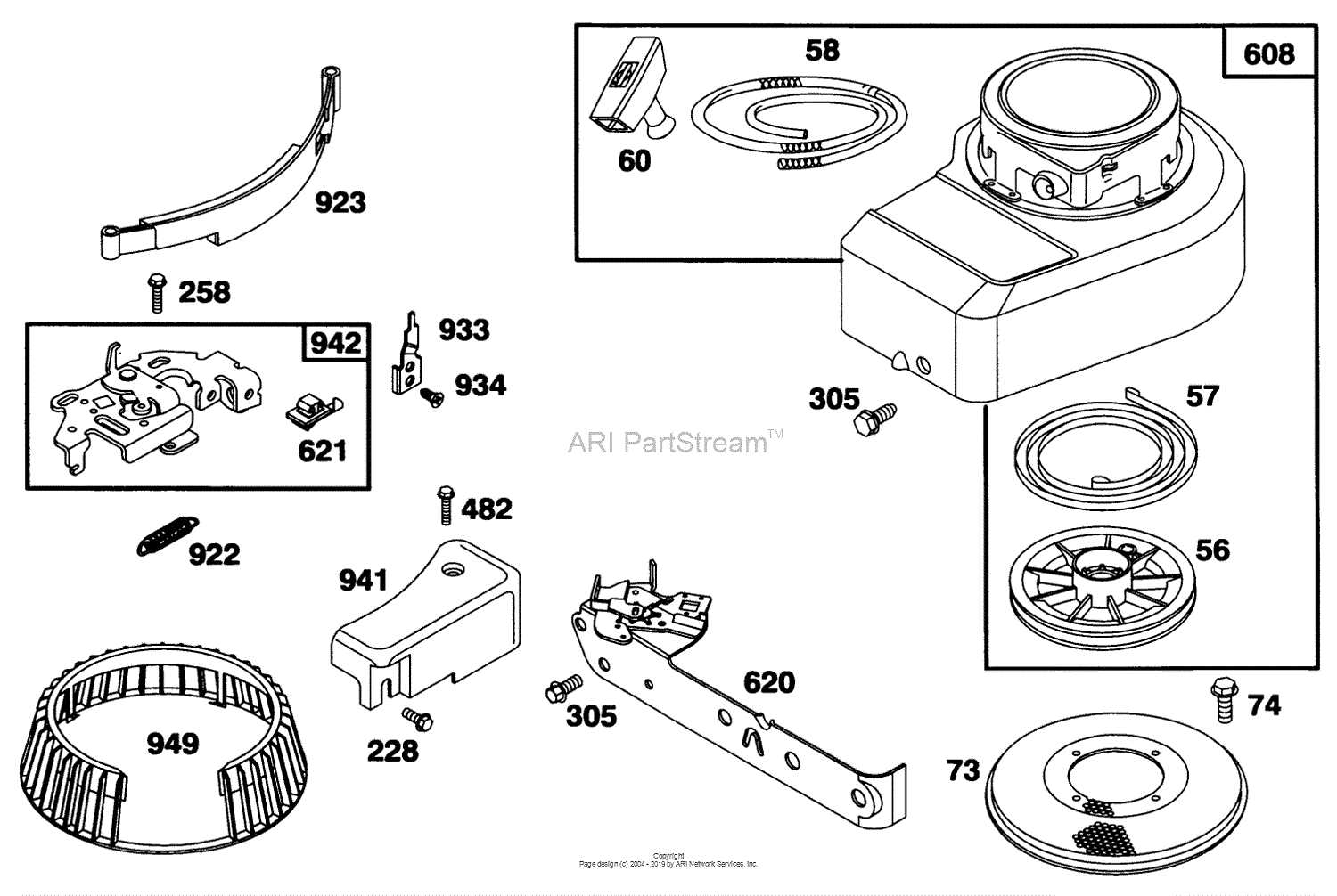 briggs and stratton push mower parts diagram