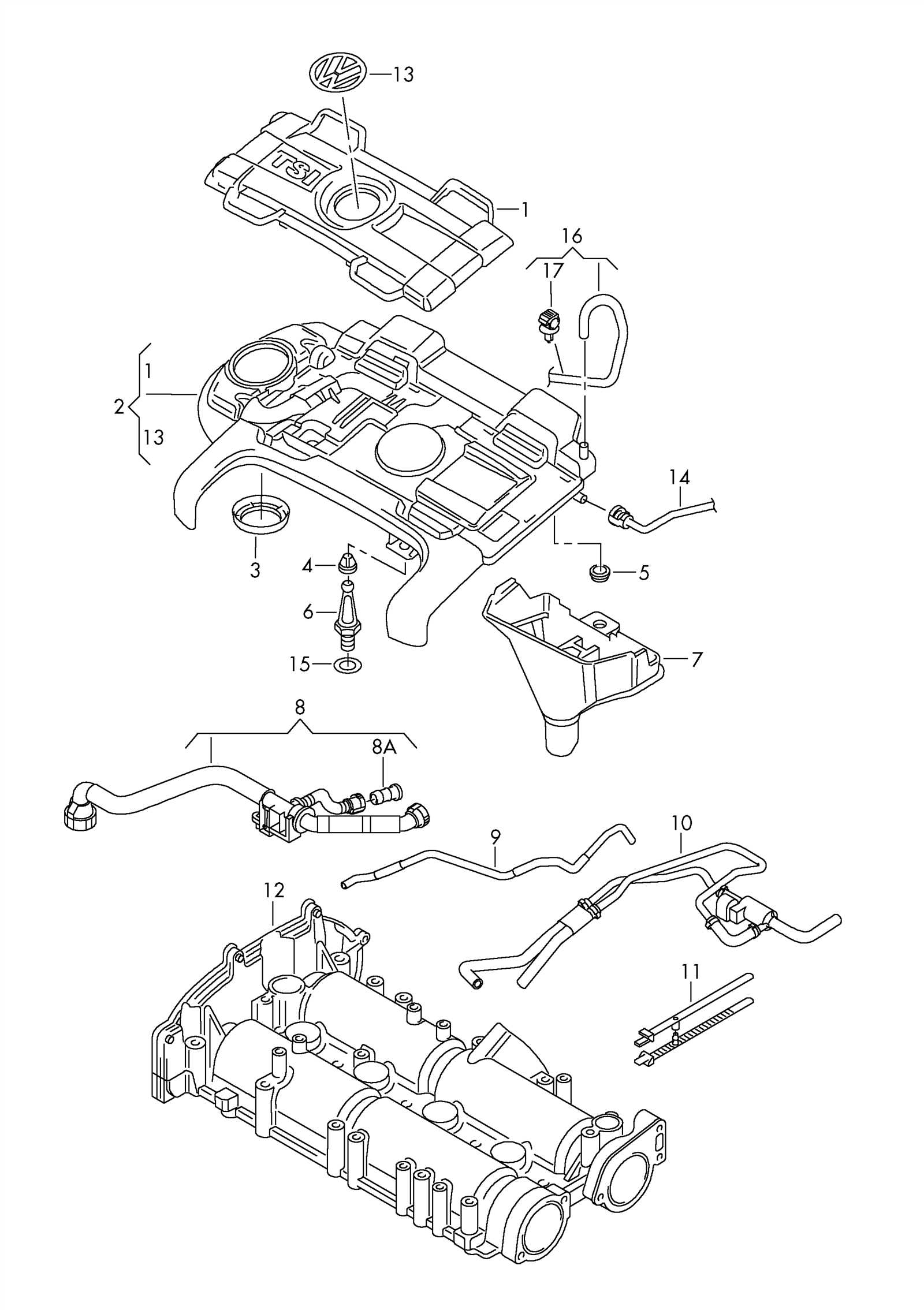 vw 2.0 tsi engine parts diagram