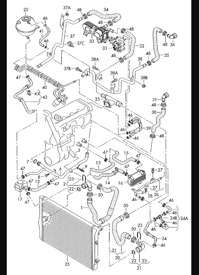 vw engine parts diagram