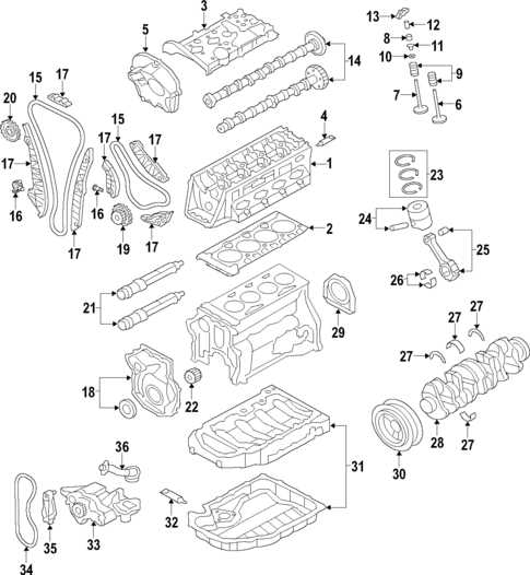 vw engine parts diagram