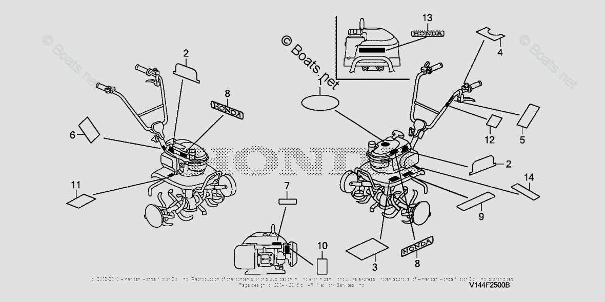 honda rototiller parts diagram