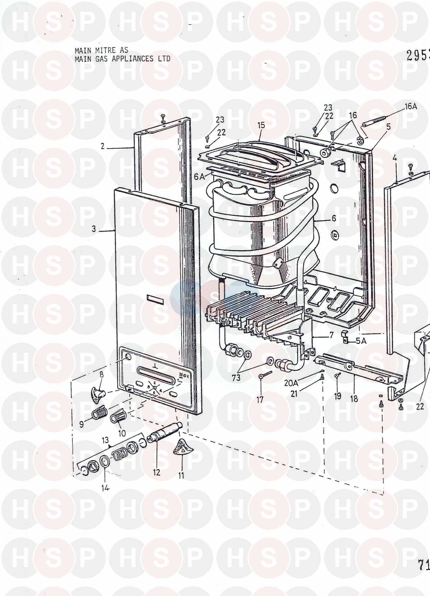 water boiler parts diagram