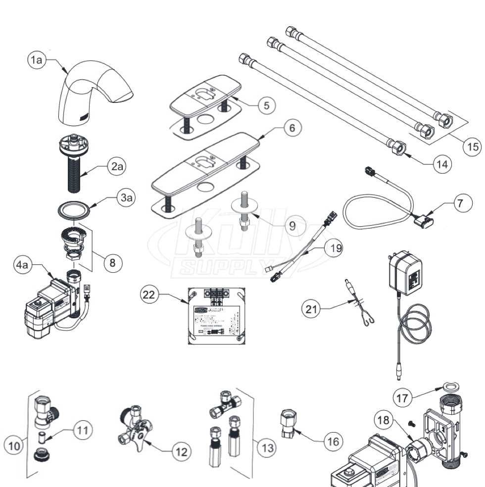 water faucet parts diagram