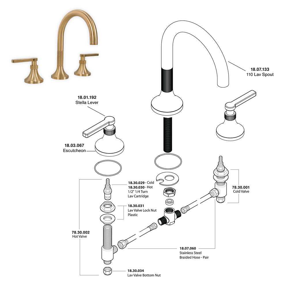 water faucet parts diagram