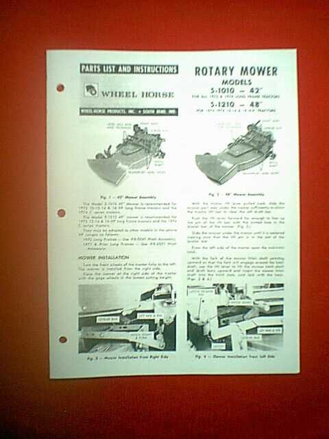 wheel horse 48 mower deck parts diagram