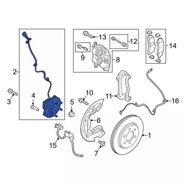 wheel hub parts diagram