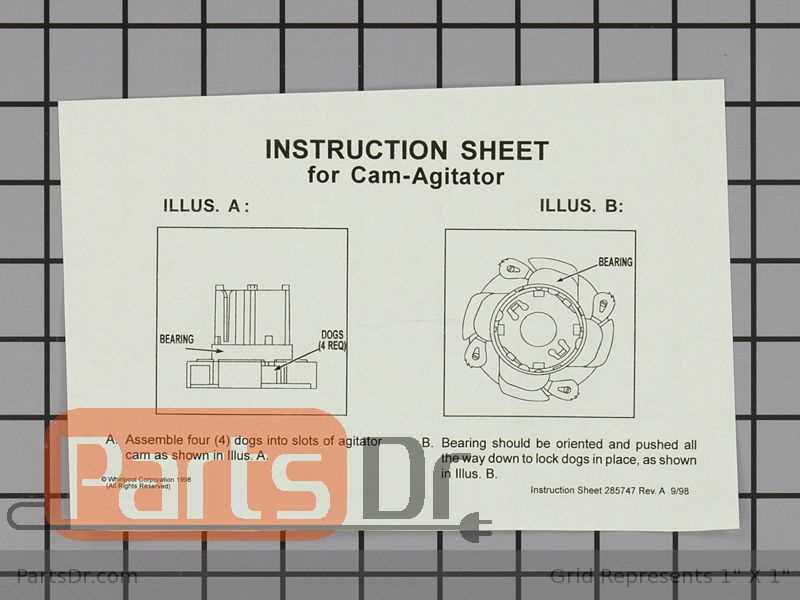 whirlpool agitator parts diagram