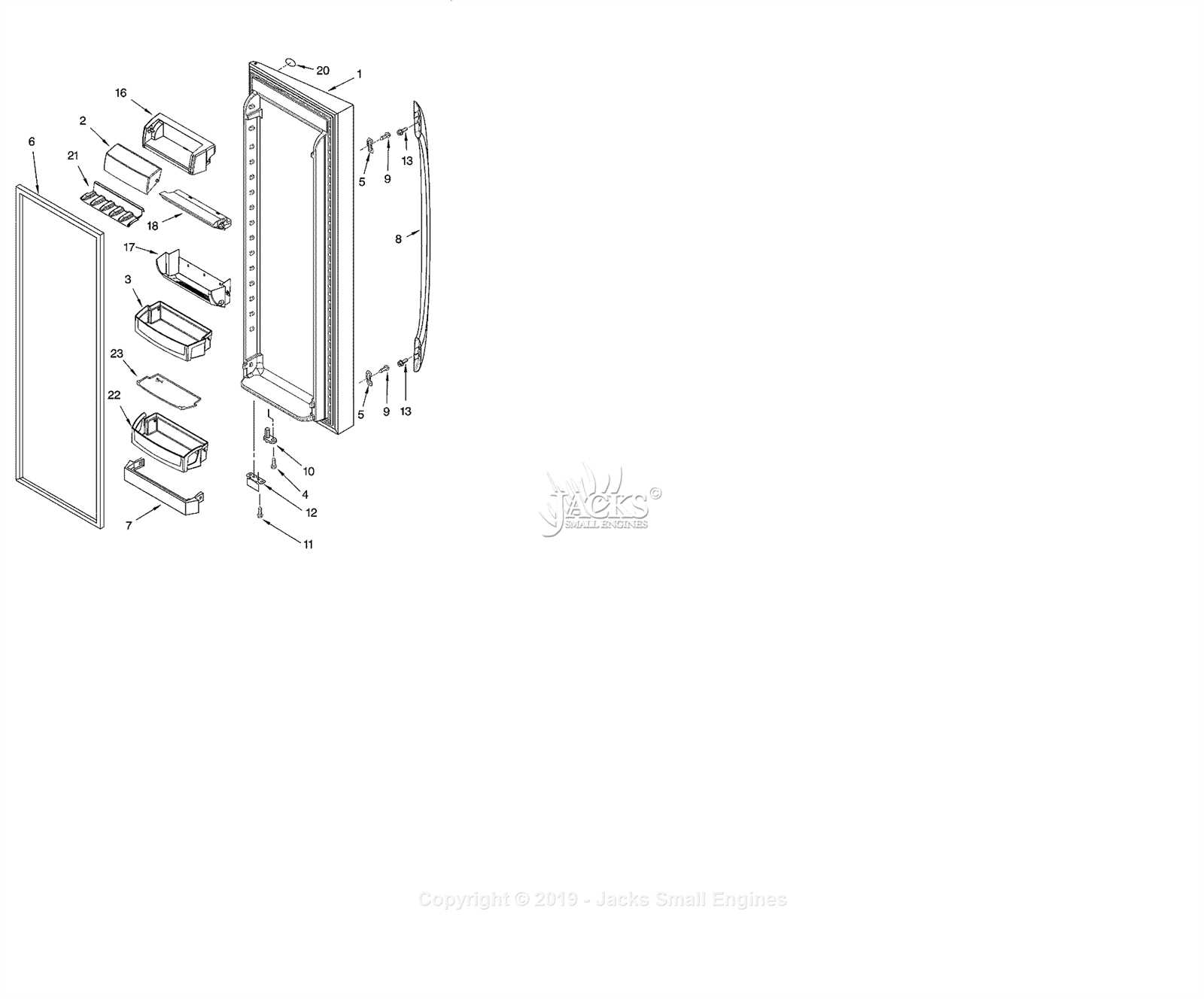 whirlpool refrigerator parts diagram