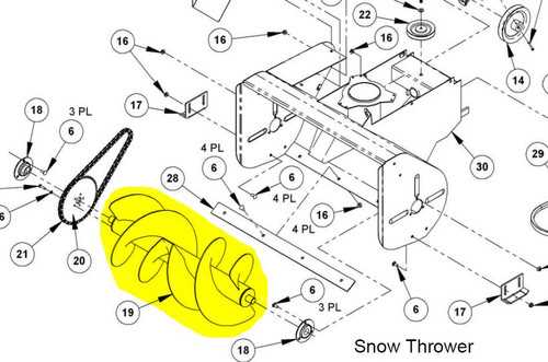 white snow blower parts diagram