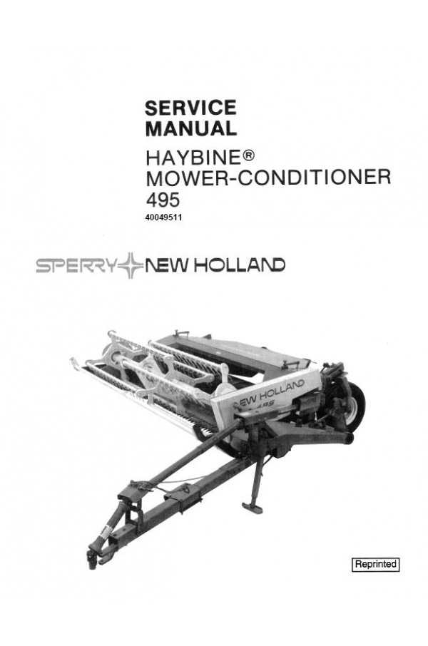 new holland 495 haybine parts diagram