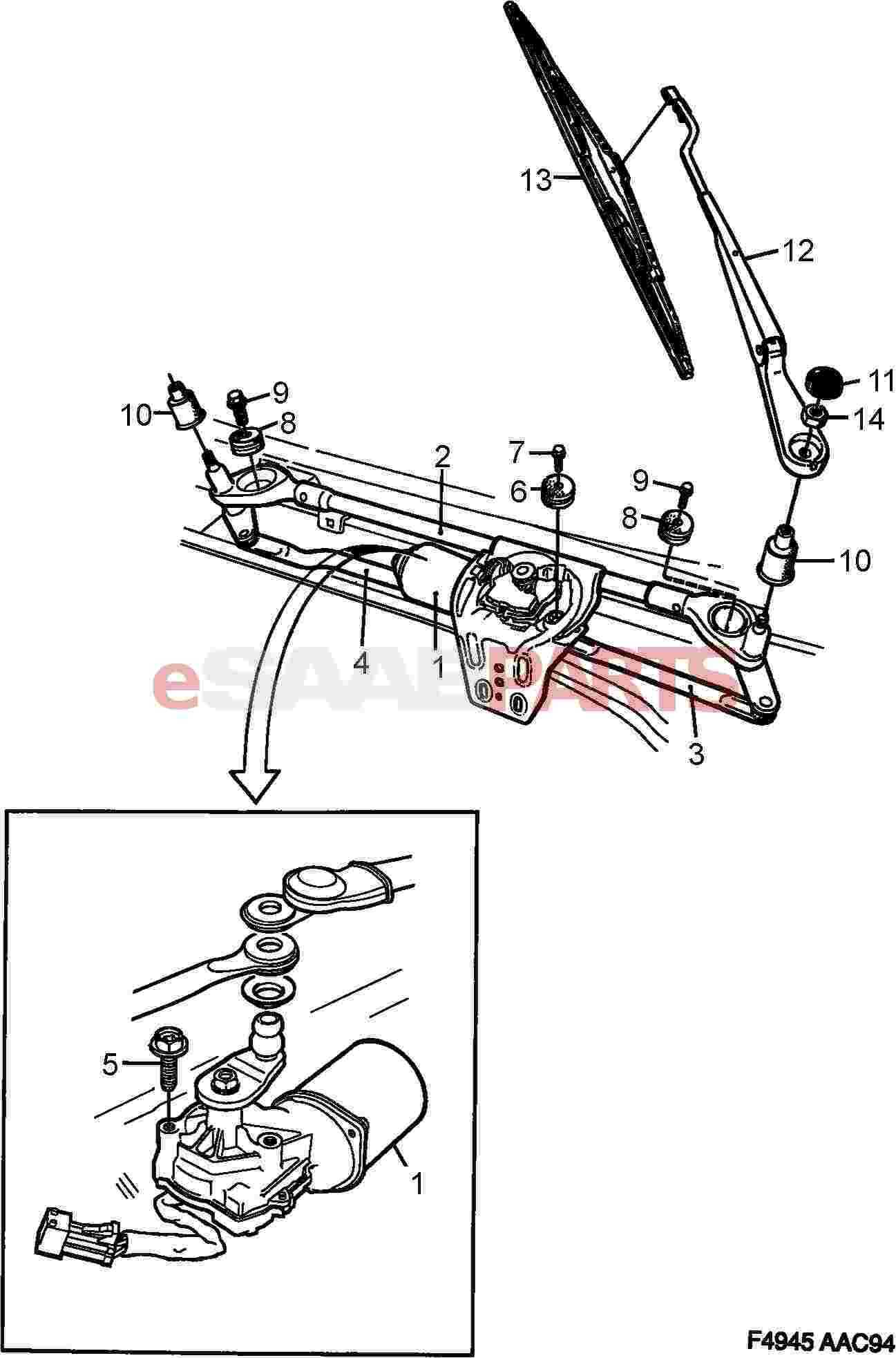 windshield wiper parts diagram