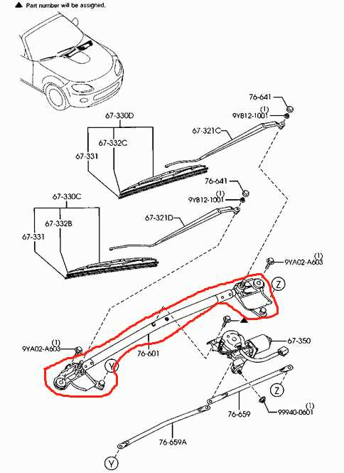 windshield wiper parts diagram
