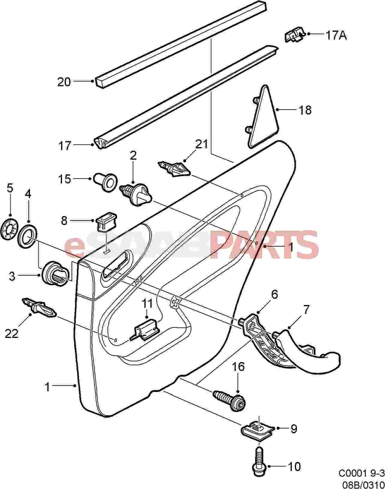 car door diagram parts