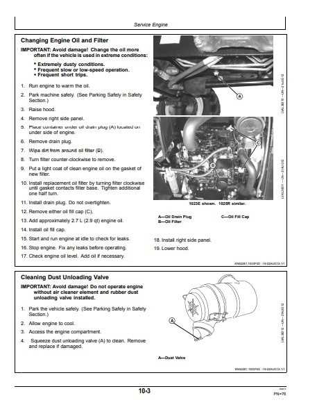 john deere 1023e parts diagram