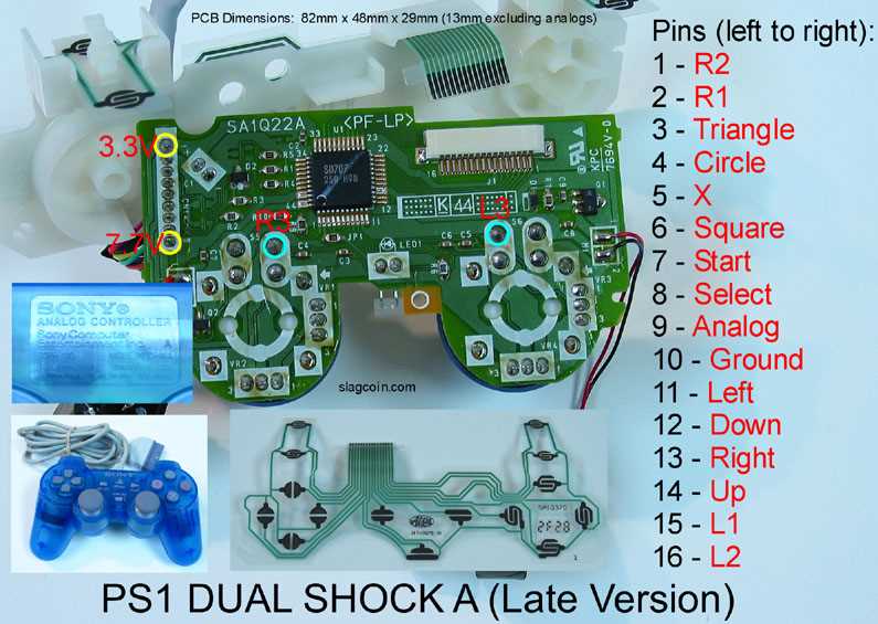 ps2 controller parts diagram