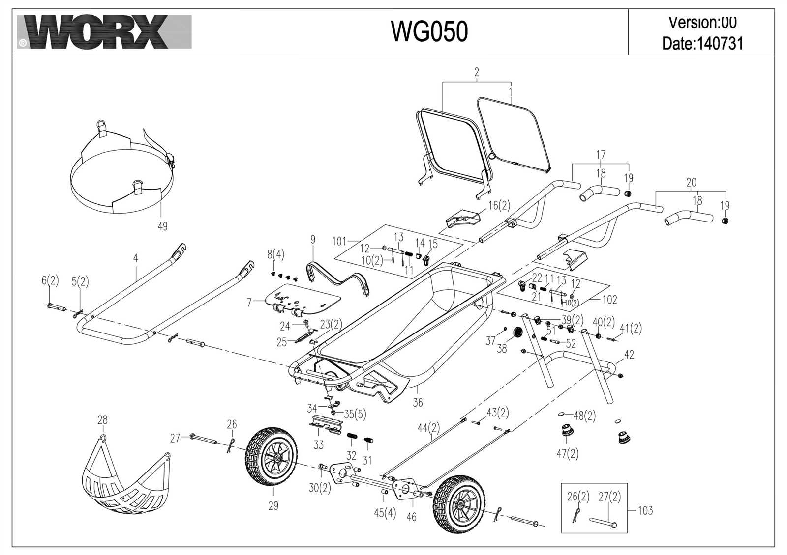 worx wg170 parts diagram