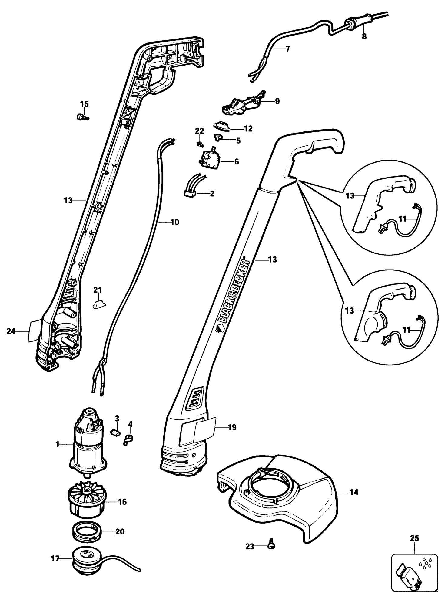 black and decker b2300 parts diagram