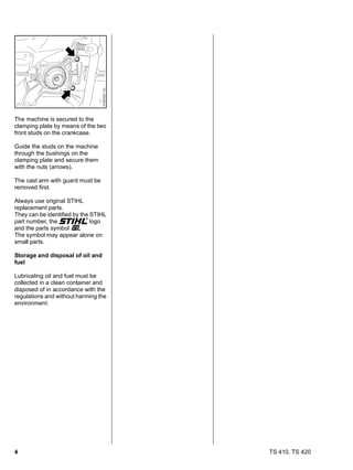 stihl 420 concrete saw parts diagram