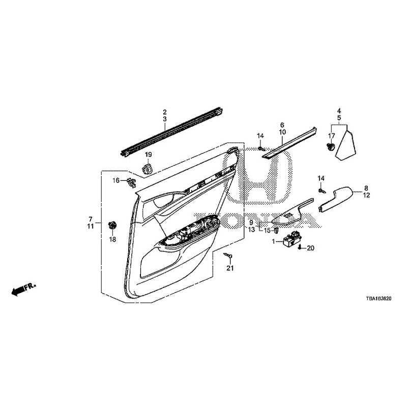 honda civic door parts diagram