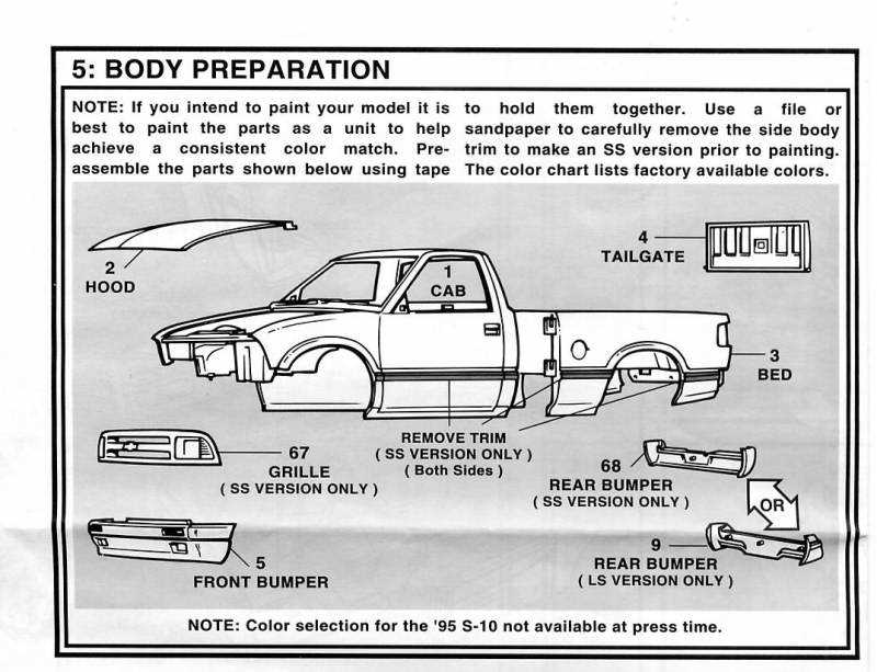 chevrolet s10 parts diagram