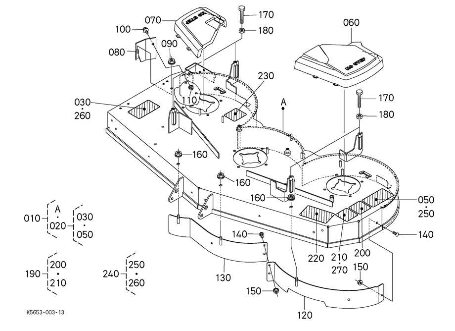 kubota 60 mower deck parts diagram