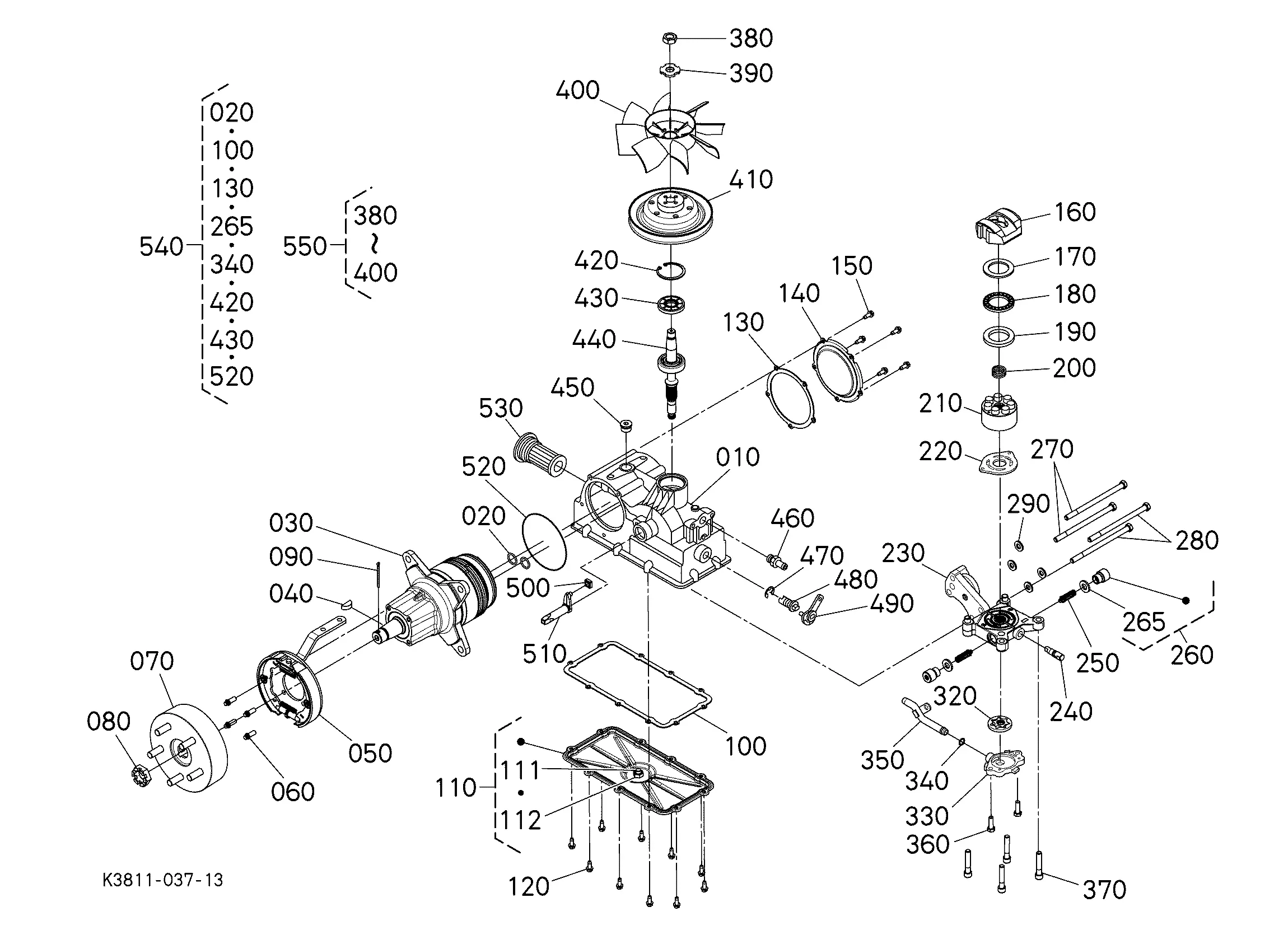 kubota z726x deck parts diagram