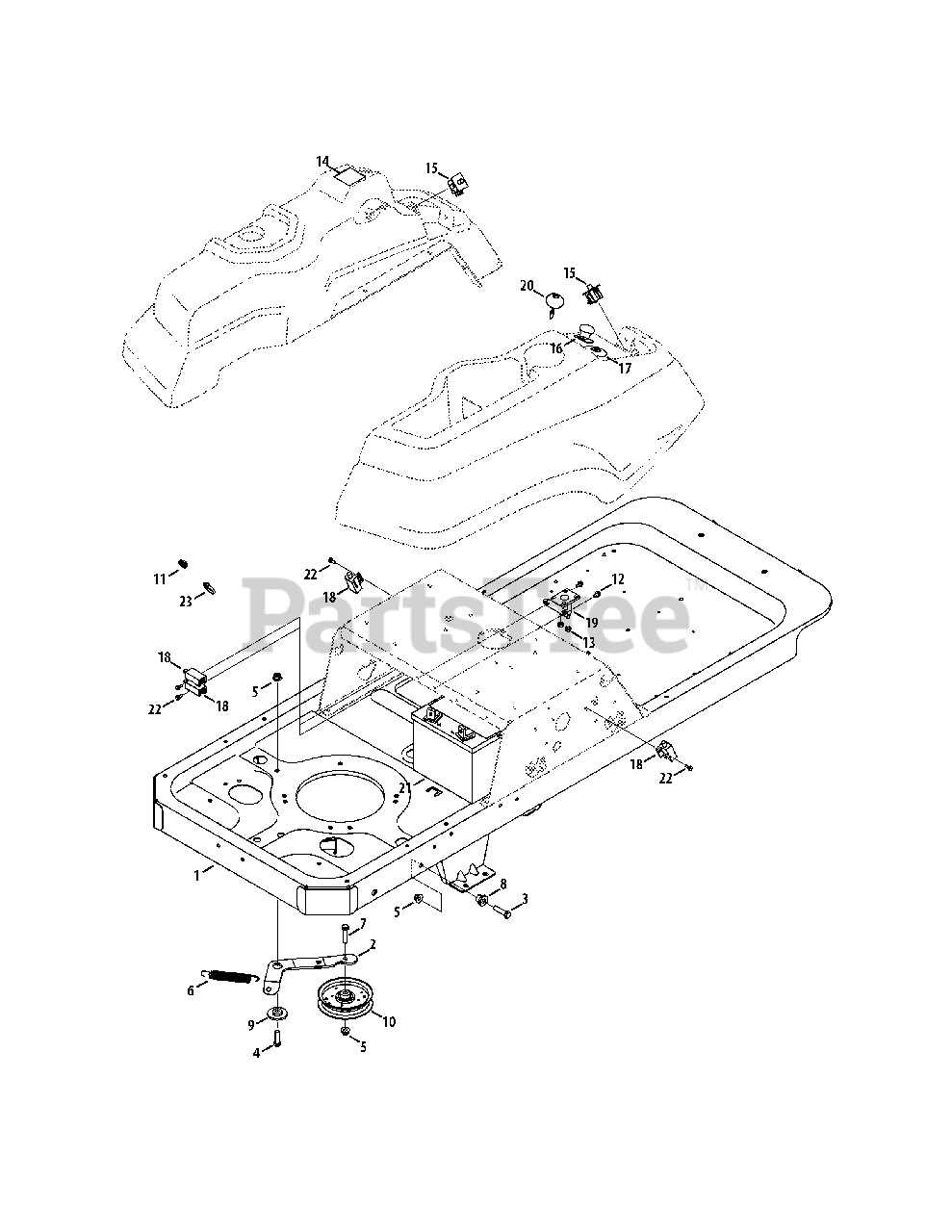 cub cadet rzt 50 parts diagram