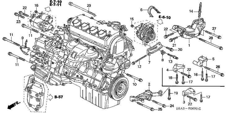 honda civic 2007 engine parts diagram